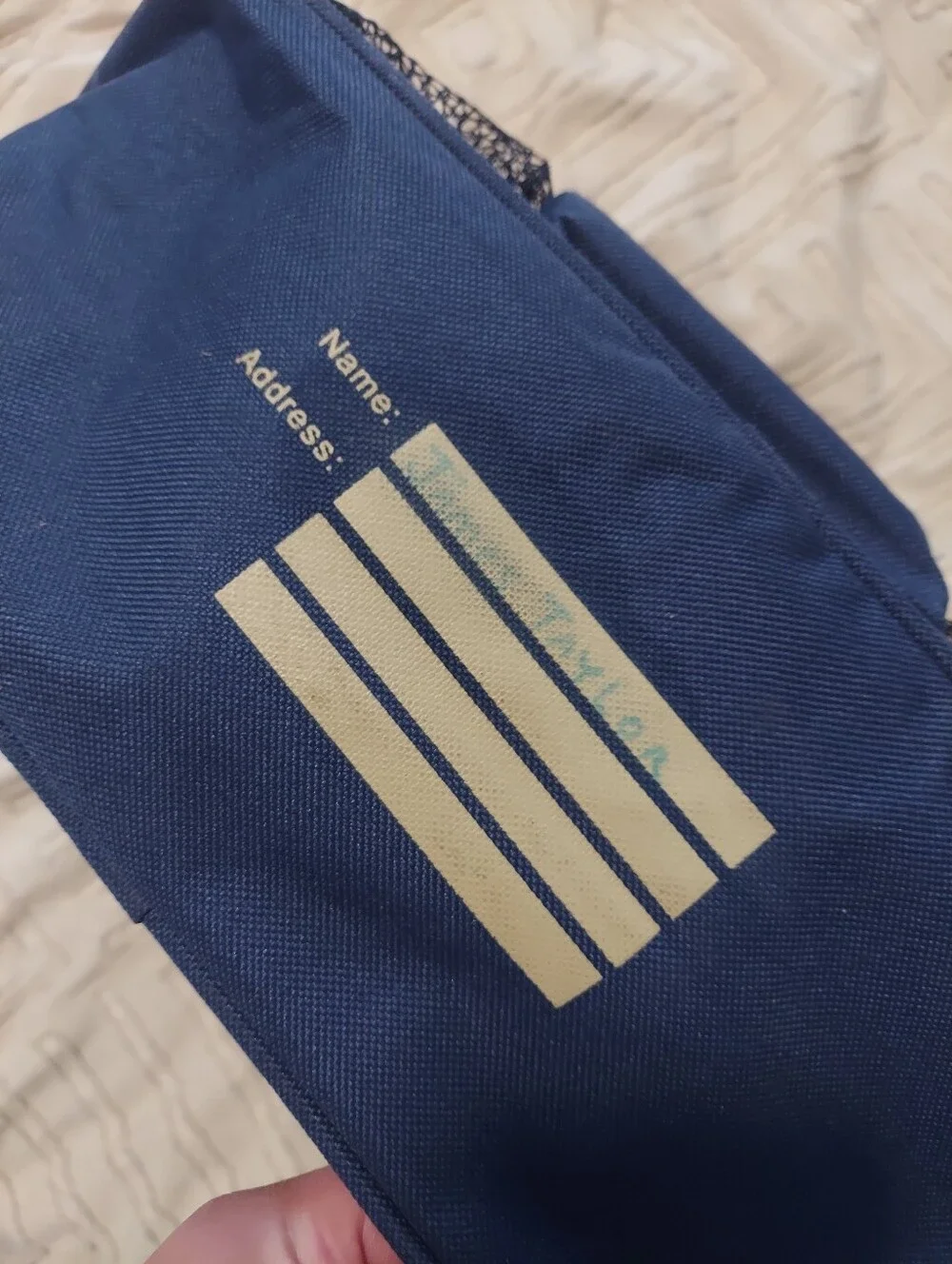 Vintage Avalon Navy Blue Travel Organizer Bag Tote Mesh Pockets